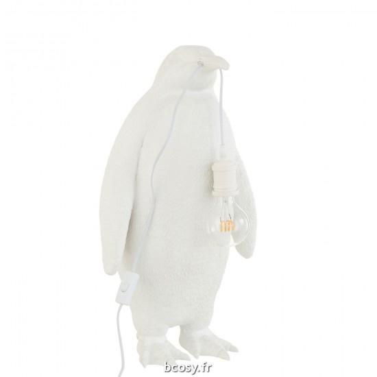 J Line Lampe Pingouin Resine Blanc Large JLine 37841 by Jolipa 37841.
