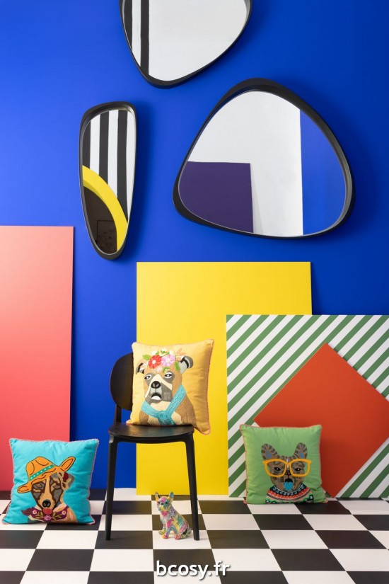 Jolipa Coussin Chien Coton Polyester Assortiment De 3.