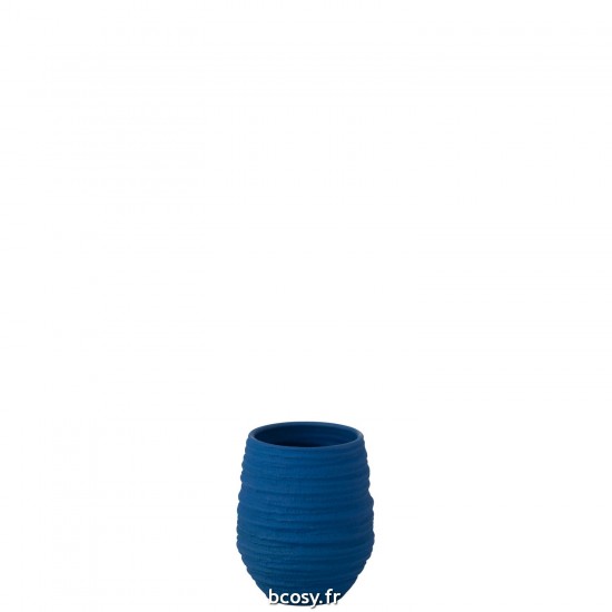 J Line Vase Fiesta Ceramique Bleu Small JLine 43002 by Jolipa 43002.