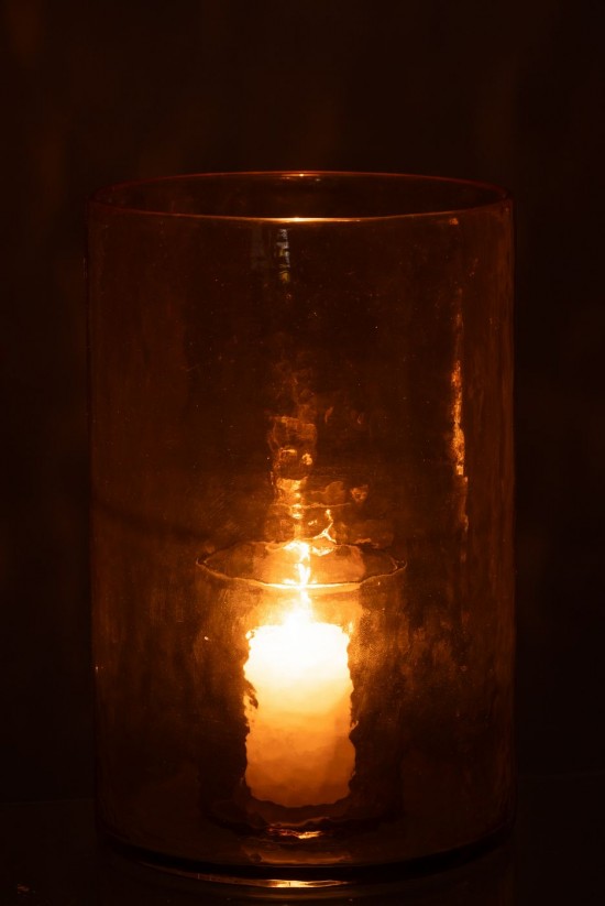 J-Line J Line lanternes photophores Jolipa Phosphore Double Verre Jaune Large.