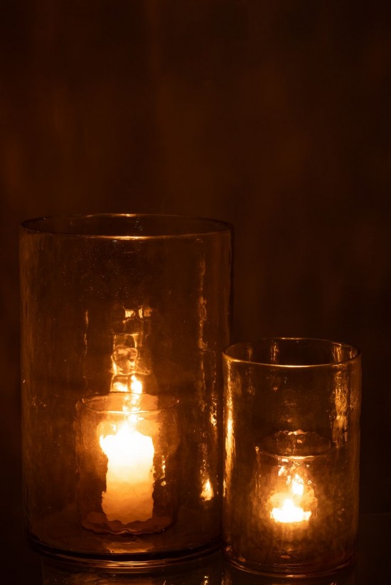 J-Line J Line lanternes photophores Phosphore Double Verre Vert Large.