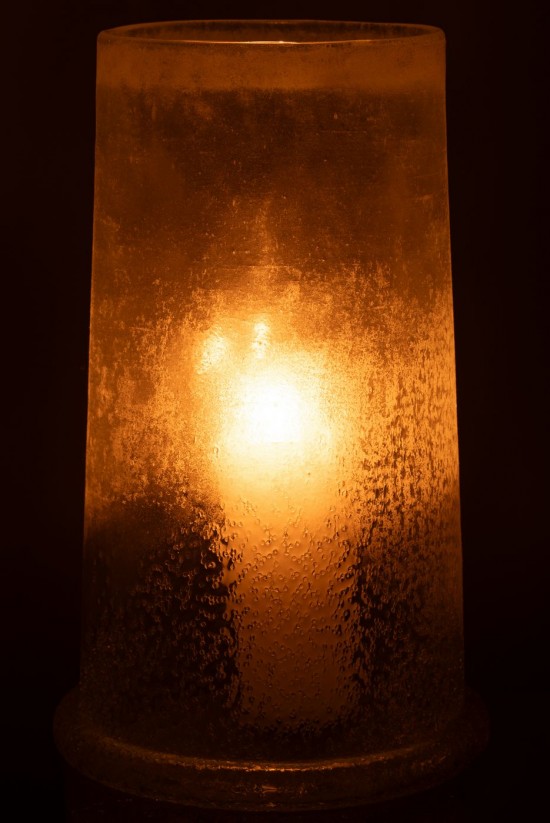 J-Line J Line lanternes photophores Jolipa Phosphore Sucre Verre Blanc Extra Large.