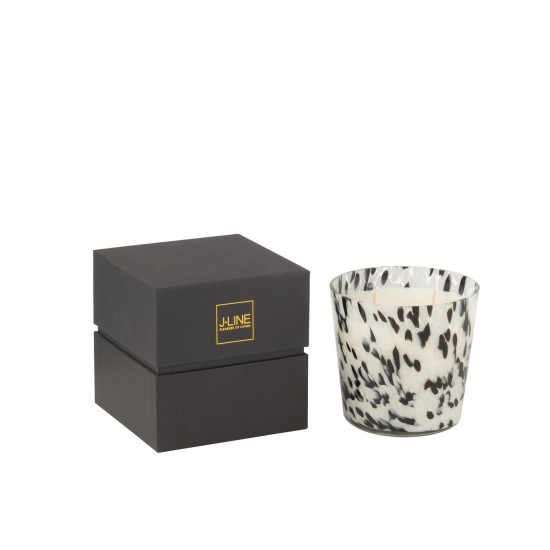 J Line Bougie Parfumee Noa Noir Blanc Small 50Heures JLine 45148 by Jolipa 45148.