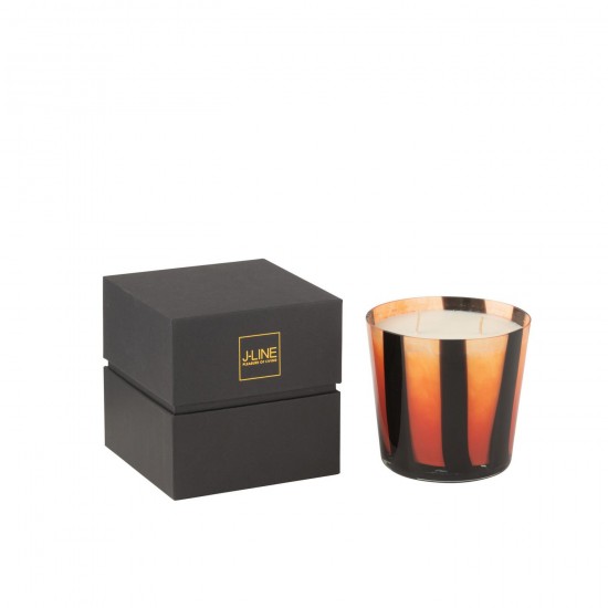 J Line Bougie Parfumee Noa Lignes Orange Small 50Heures JLine 45163 by Jolipa 45163.