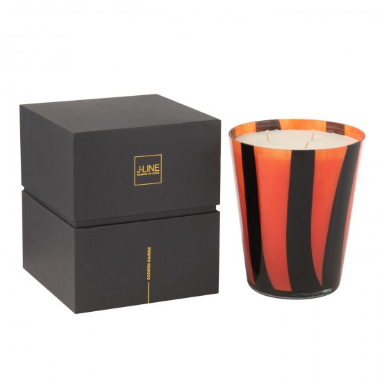 J Line Bougie Parfumee Noa Lignes Orange Large 95Heures JLine 45165 by Jolipa 45165.