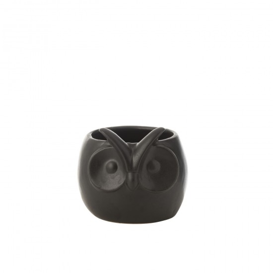 J Line Cachepot Hibou Noir Porcelaine Large JLine 45287 by Jolipa 45287.