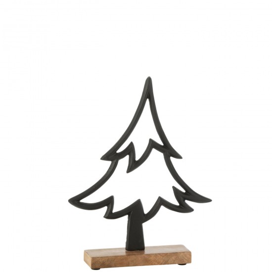 J Line Sapin Sur Pied Aluminium Bois Noir Large JLine 45444 by Jolipa 45444.
