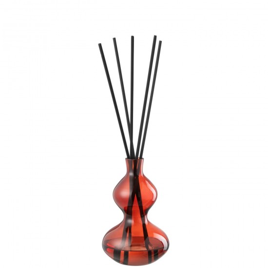 J Line Huile Parfumee Olive&Frank Incense Verre Rouge Small JLine 45503 by Jolipa 45503.