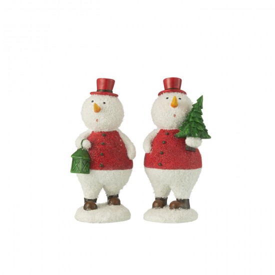 J Line Bonhomme De Neige Arbre Lanterne Mix Large JLine 45666 by Jolipa 45666 Assortiment de 2 pcs.