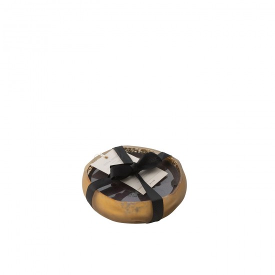 J-Line J Line bougies parfumées Jolipa Bougie Senteur M Chic Verre Or Noir S 15H.