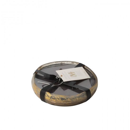 J-Line J Line bougies parfumées Jolipa Bougie Senteur M Chic Verre Or Noir M 20H.