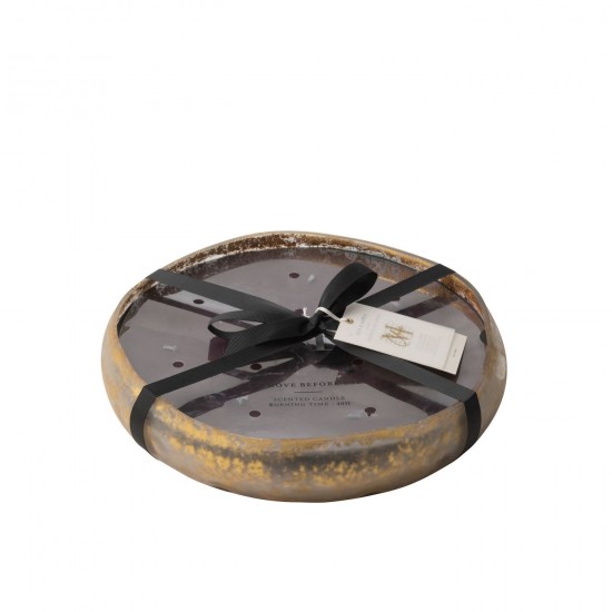 J-Line J Line bougies parfumées Jolipa Bougie Senteur M Chic Verre Or Noir L 40H.