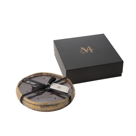 J Line Bougie Senteur M Chic Verre Or Noir L 40H JLine 45743 by Jolipa 45743.