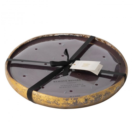 J-Line J Line bougies parfumées Jolipa Bougie Senteur M Chic Verre Or Noir Xl 35H.