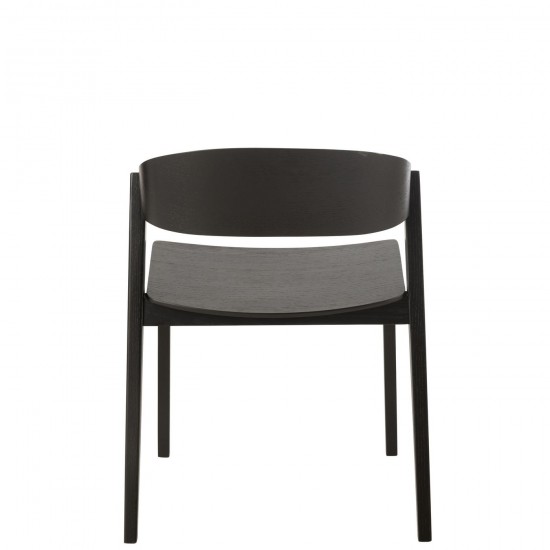 Jolipa Chaise Laga Bois De Chene Contreplaque Noir.
