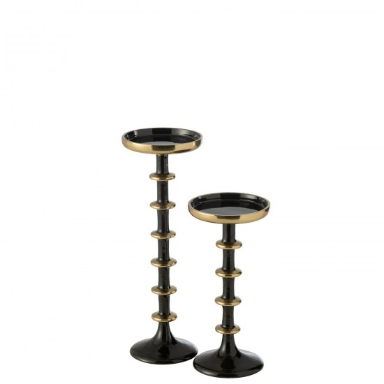 J-Line J Line chandeliers candélabres Jolipa Photophore Boule Metal Noir Or Larg.