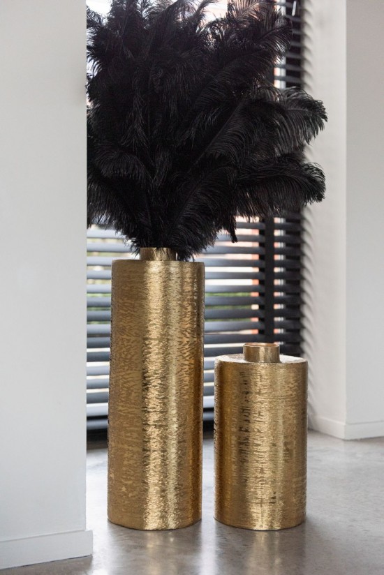 Jolipa Vase Rond Metal Or Small.