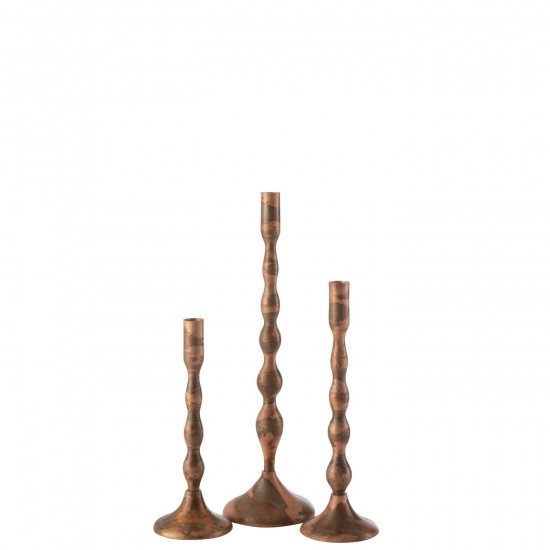 J-Line J Line chandeliers candélabres Jolipa Photophore Sha Metal Cuivre Large.