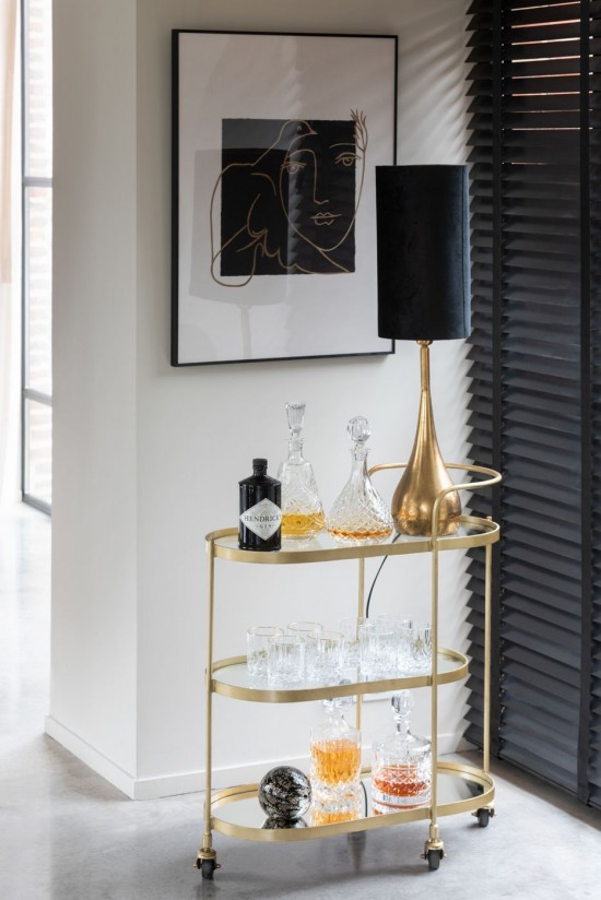 J Line Desserte Ovale Metal Miroir Or JLine 45846 by Jolipa 45846.