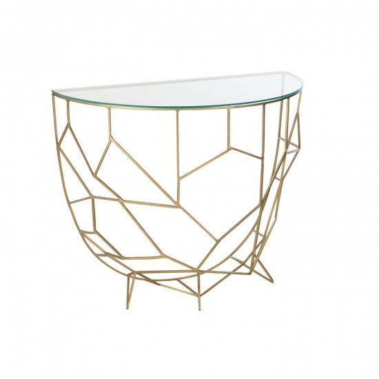 J Line Console Moza Metal Verre Or JLine 45850 by Jolipa 45850.