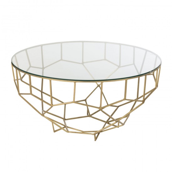 J Line Table Moza Metal Verrre Or JLine 45851 by Jolipa 45851.