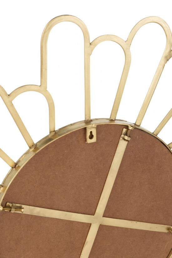 J-Line J Line Miroir mural Miroirs murals Jolipa Miroir Fleur Metal Miroir Or.