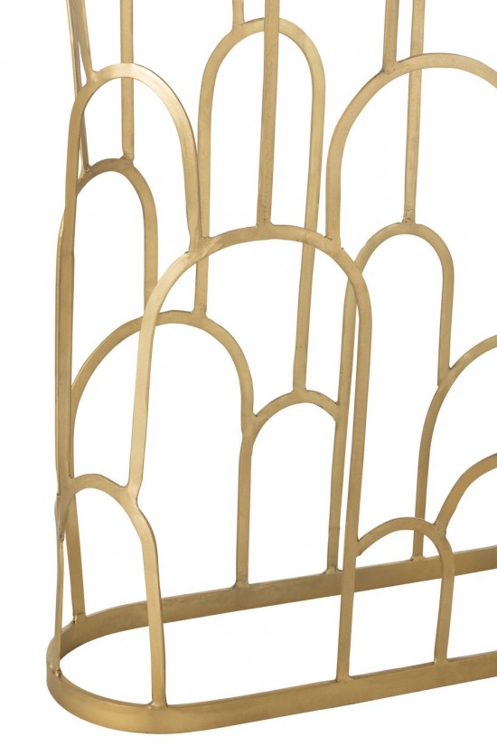 Jolipa Console Moza Metal Marbre Or.