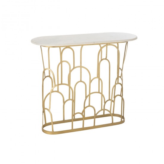 J Line Console Moza Metal Marbre Or JLine 45853 by Jolipa 45853.