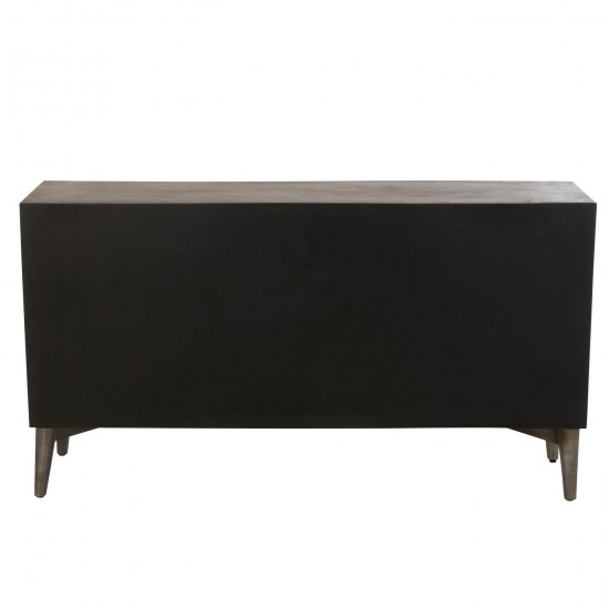 Jolipa Buffet 4 Portes Bois De Manguier Mdf Marron.