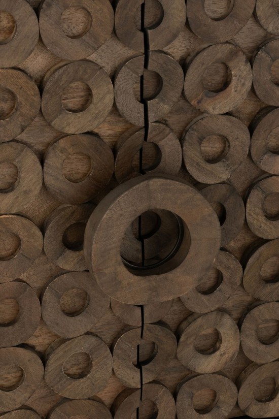 J-Line J Line bahuts Buffet 4 Portes Bois De Manguier Mdf Marron.