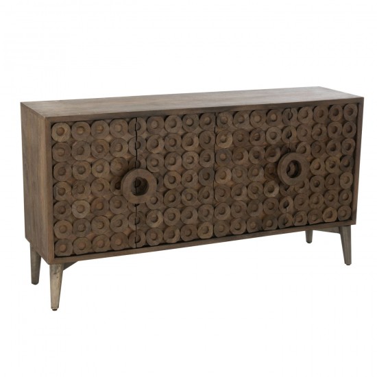 J Line Buffet 4 Portes Bois De Manguier Mdf Marron JLine 45857 by Jolipa 45857.