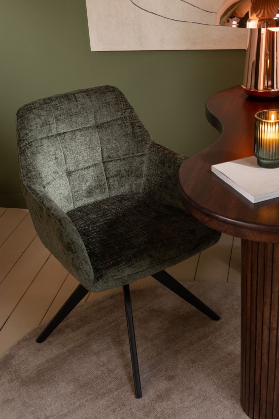 J Line Chaise Louna Acier Acrylique Vert JLine 45908 by Jolipa 45908.