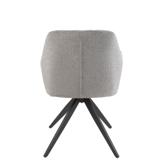 Jolipa Chaise Louna Acier Acrylique Gris.