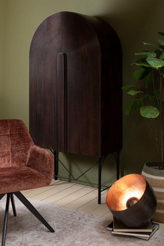 J-Line Silla Louna Hierro/Acrilico Marron .