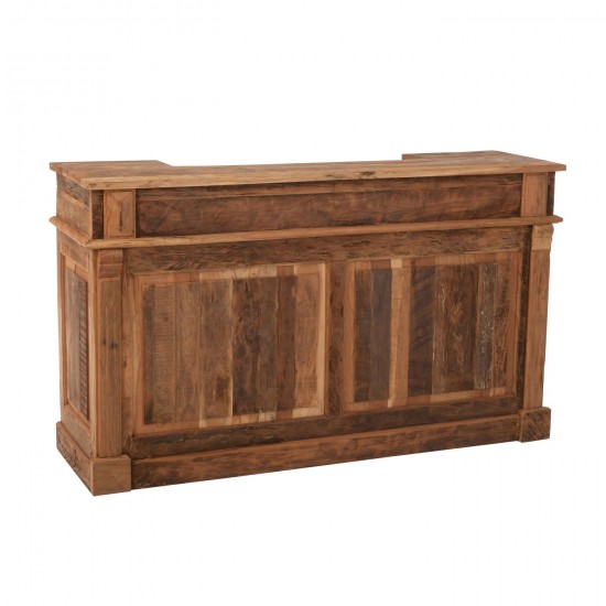 J Line Bar 2 Tiroirs Bois Recycle Naturel JLine 45927 by Jolipa 45927.