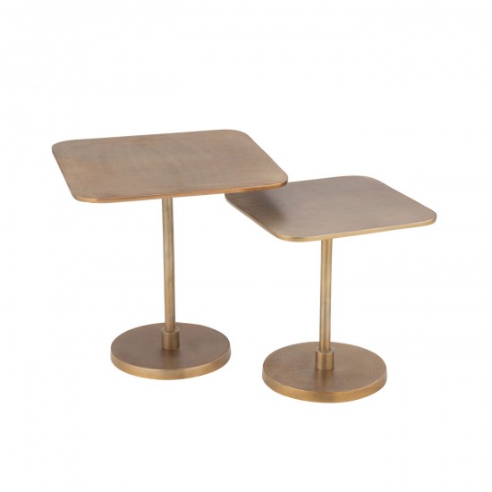 J Line Set De 2 Tables Aluminium Or JLine 45952 by Jolipa 45952.