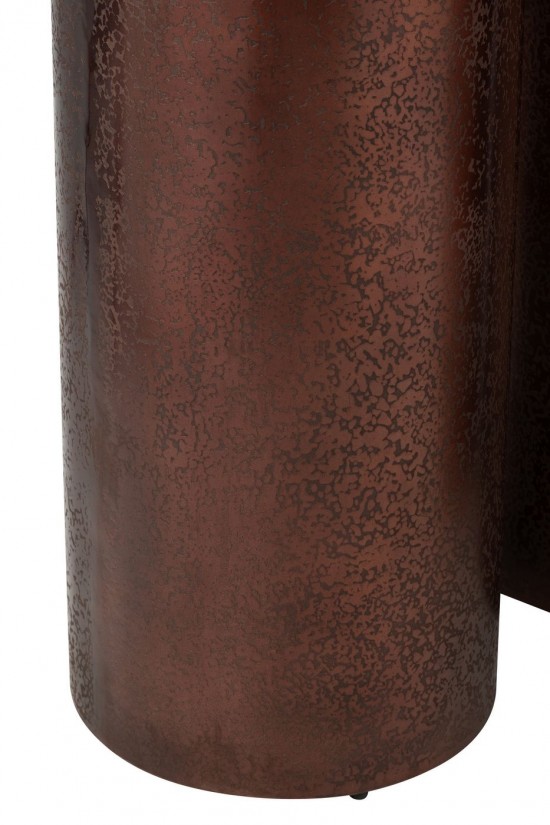 J-Line J Line sets de socles piédestals Jolipa Set De 3 Piliers Rond Metal Bronze.