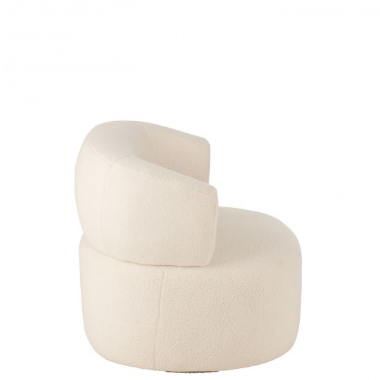 J-Line J Line chaises lounges Jolipa Siege Lounge Universe Mousse Tissu Blanc.
