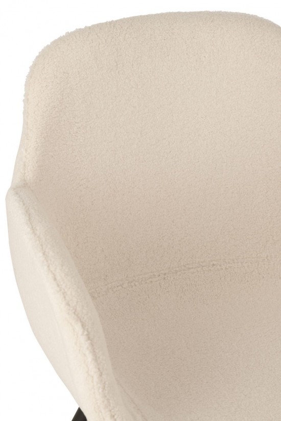 J-Line Sedia Tessuto/Metallo Bianco.