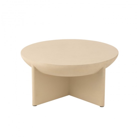 J-Line J Line tables de salon basse Jolipa Table Basse Halfy Bois De Manguier Beige.