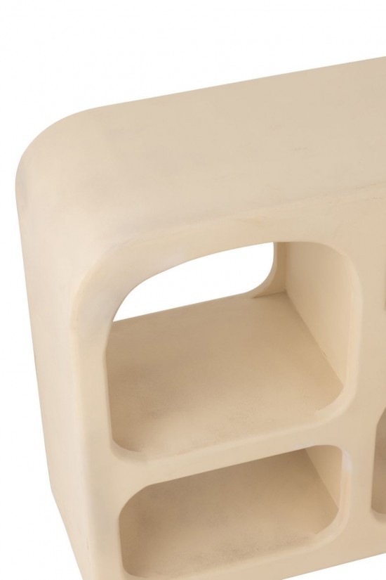 J-Line J Line tables de drapier murales Console Cave Bois De Manguier Beige.