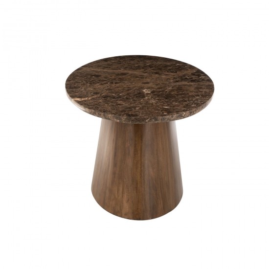 J-Line J Line tables a manger de repas Jolipa Table A Manger Ovale Marbre Bois De Manguier Marron.
