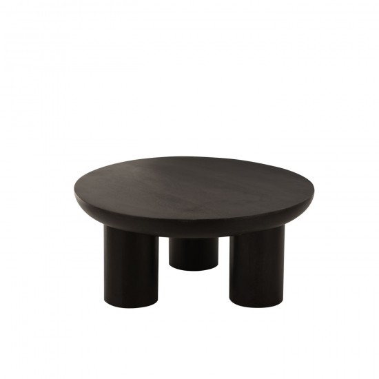 Jolipa Table Basse Trio Bois De Manguier Noir.