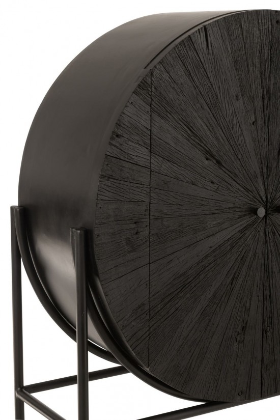 J-Line Armadio Bar Shanil Legno Riciclato/Mdf Marrone.