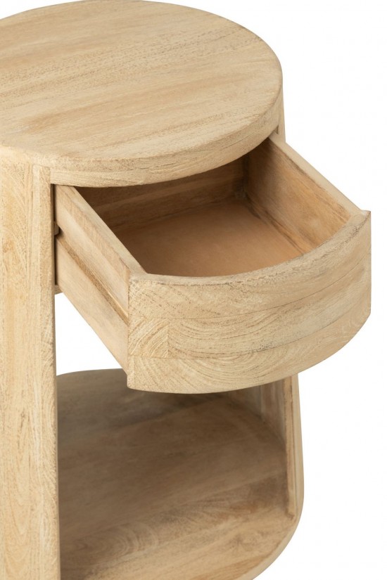 J-Line Tavolo Da Salotto Drawn Legno Di Mango/Mdf Naturale.