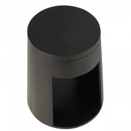J-Line J Line tables d appoint bouts de canapé Table Basse Drawn Bois De Manguier Mdf Noir.