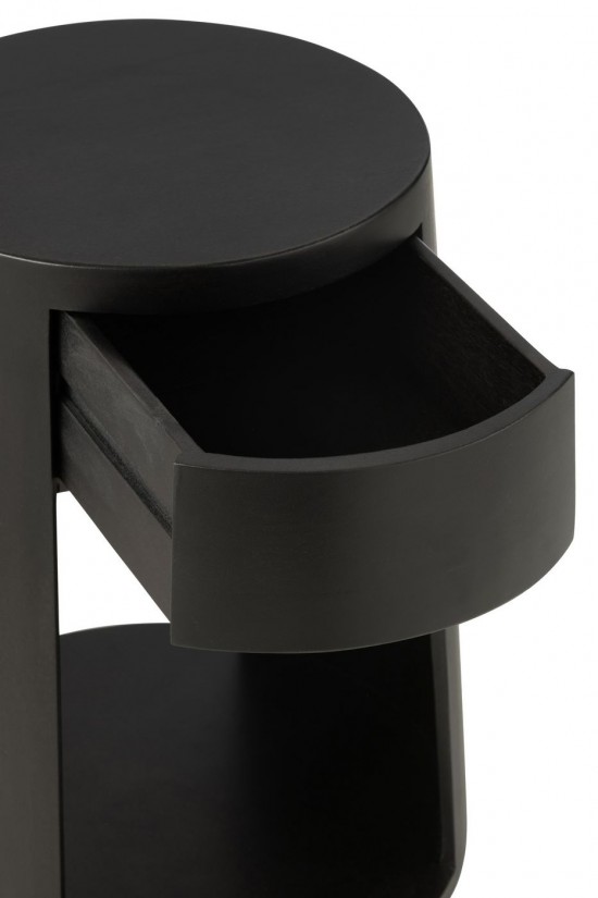 J-Line Tavolo Da Salotto Drawn Legno Di Mango/Mdf Nero.