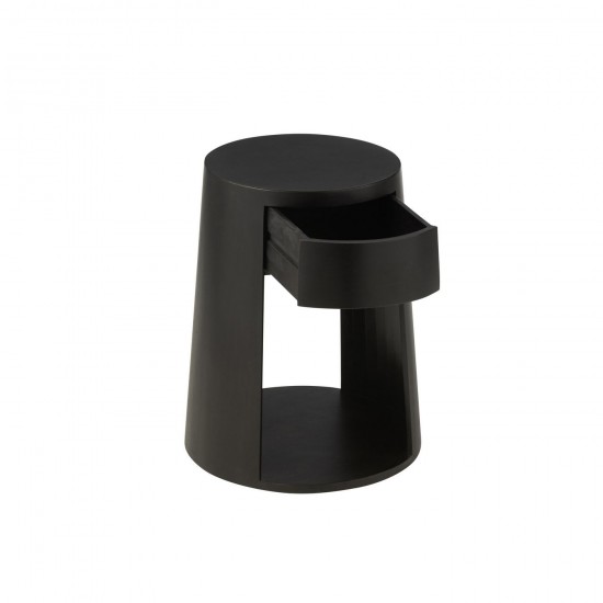 J-Line Mesa De Centro Drawn Madera De Mango/Mdf Negro.