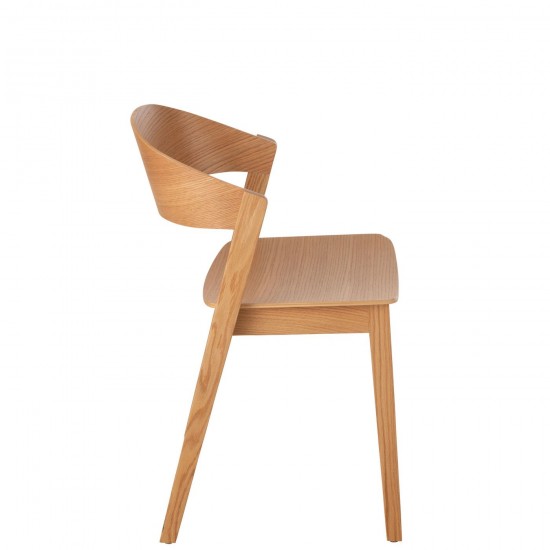 J-Line J Line chaises de repas Jolipa Chaise Laga Bois De Chene Contreplaque Naturel.