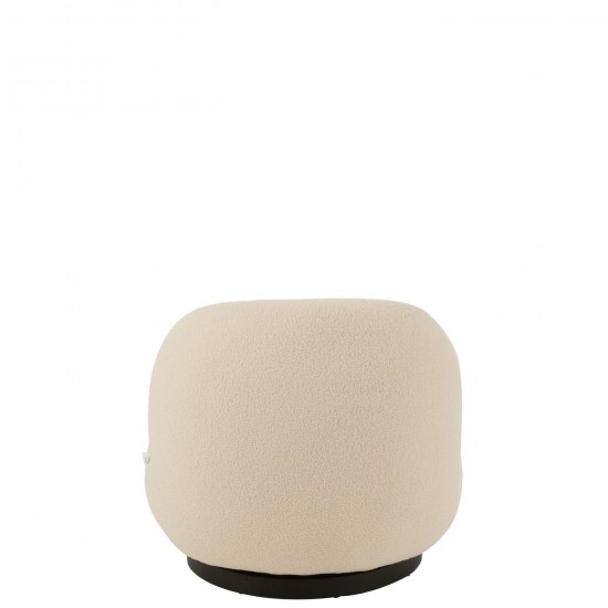 Jolipa Chaise Lounge Neige Bois De Peuplier Mousse Blanc Noir.